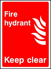 Hydrant Keep Clear Sign