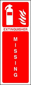Extinguisher Missing Sign
