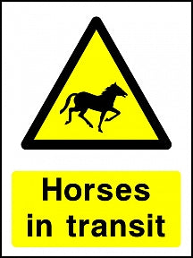 Horses in Transit Sign