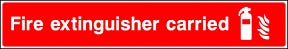 Fire Extinguisher Carried Sign