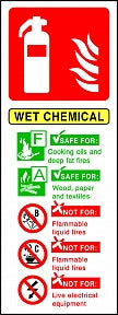 Wet Chemical Extinguisher Sign