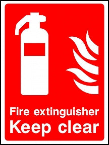 Extinguisher Keep Clear Sign