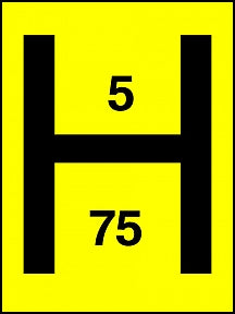Fire 'H' 5 75 Sign