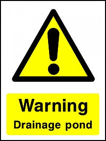 Drainage Pond Sign