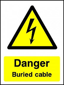 Danger Buried Cables Portrait Sign