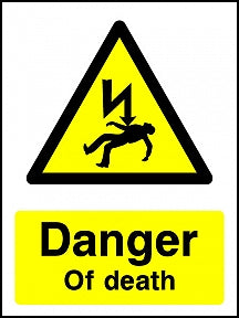 Danger of Death Portrait Sign