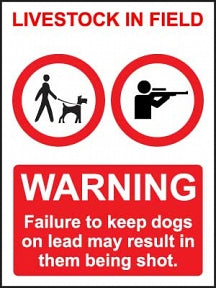 Livestock in Field Sign