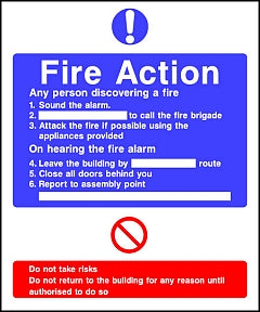Fire Action Any Person Sign