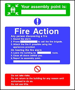 Fire Action Assembly Sign