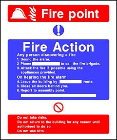 Fire Action Point Sign