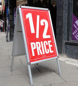 Silver A-Master Pavement Signs
