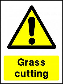 Grass Cutting Sign