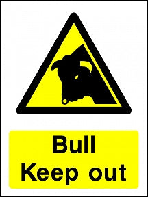 Bull Keep Out Sign