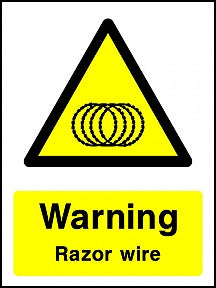 Razor Wire Sign