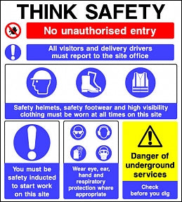 Think Safety Sign