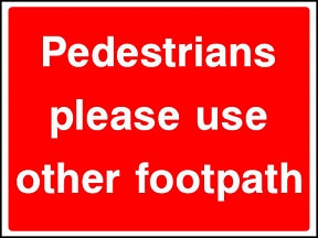 Pedestrians Footpath Sign