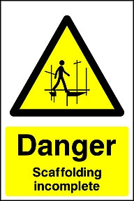 Danger Scaffolding Sign