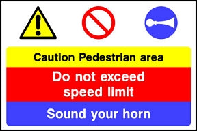 Pedestrian Area Sign