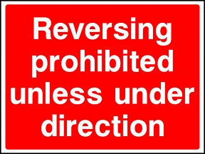 Reversing Prohibited Sign