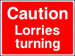 Lorries Turning Sign