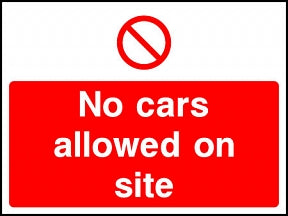 No Cars Sign