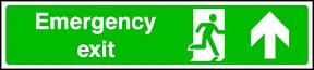 Wide Emergency Exit (forward) Sign