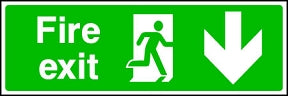 Fire Exit (down) Sign