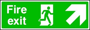 Fire Exit (up-right) Sign