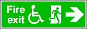 Disabled Exit Right Sign