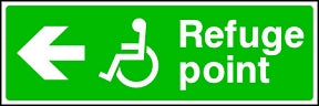 Disabled Refuge (Left) Sign