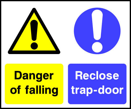 Danger Of Falling Trap-door Sign