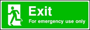 Emergency Exit Only Sign