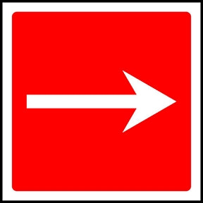 Fire Arrow 90 DEG Sign