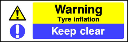 Tyre Inflation Keep Clear Sign