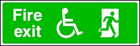 Disabled Fire Exit Sign