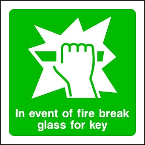 Break Glass Key Sign