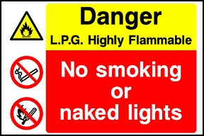 Flammable LPG Sign