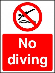 No Diving Sign