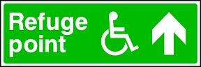 Disabled Refuge (Ahead) Sign