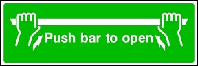 Push Bar To Open Sign