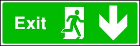Exit (down) Sign