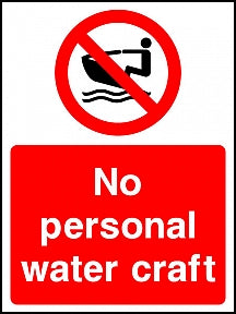 No Personal Craft Sign