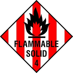 Flammable Solid 4 Sign