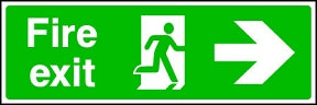 Fire Exit (right) Sign
