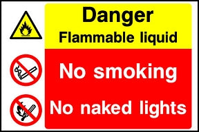 Flammable Liquid Sign