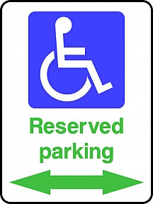 Reserved Parking L-R Sign