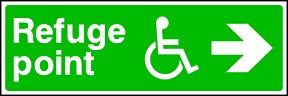 Disabled Refuge (Right) Sign