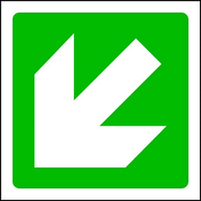 Exit Arrow 45Deg L Sign