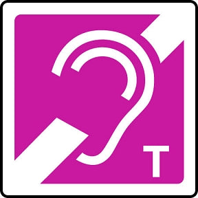 Hearing Loop T Sign Sign