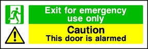 Emergency Exit Only (Alarmed) Sign